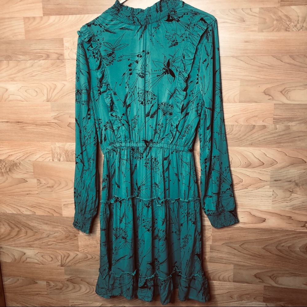 SUSINA MOCK TURTLE NECK, Long Sleeves w/RUFFLES